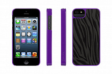 Чехол GRIFFIN для iPhone 5s case Moxy Form Zebra - Black, Purple